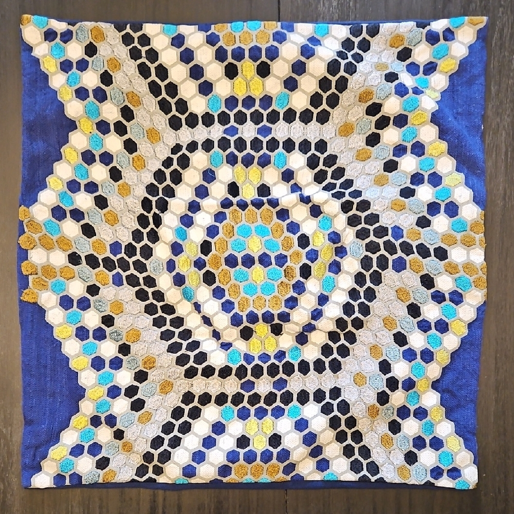 West Elm Embroidered Pillow Cover